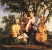 LE SUEUR, Eustache The Muses: Melpomene, Erato and Polymnia oil painting on canvas